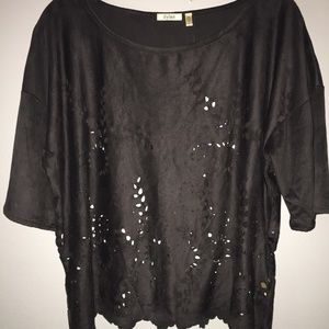 Dylan Slate Gray Cutout Top